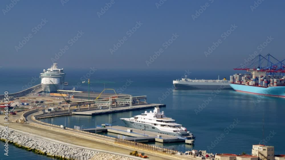 WS PAN Cruise ship in terminal and container terminal WS PAN Cruise ship in terminal and container terminal
