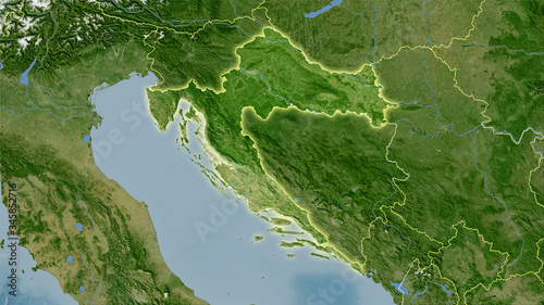 Croatia, satellite B - light glow