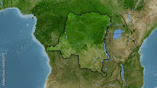 Congo Kinshasa, satellite B - dark glow