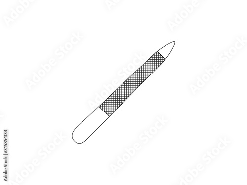 Manicure, nail file icon. Vector illustration, flat design.