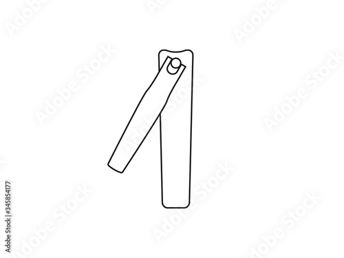 Nail clippers icon. Vector illustration, flat design.