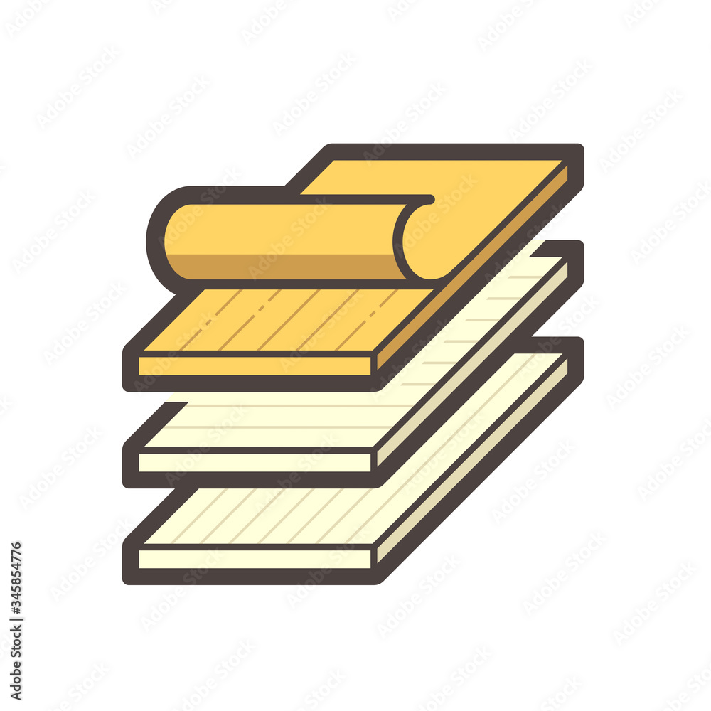 Engineered wood flooring vector icon. That is a floor finishing material for home interior decoration. Consist of hardwood layer bonded over plywood. Include tongue and groove for joining with other. Engineered wood flooring vector icon. That is a floor finishing material for home interior decoration. Consist of hardwood layer bonded over plywood. Include tongue and groove for joining with other.