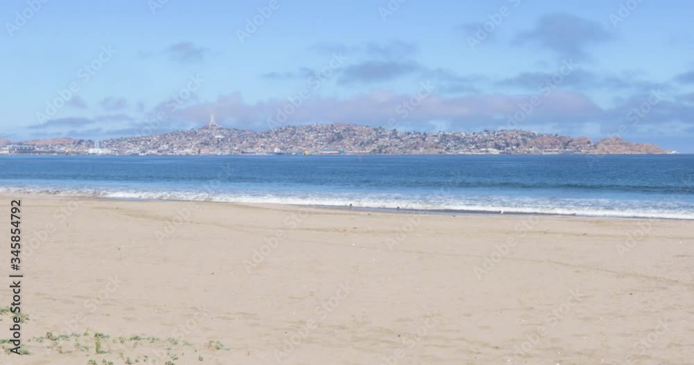 Chile Coquimbo peninsula view from the beach Chile Coquimbo peninsula view from the beach