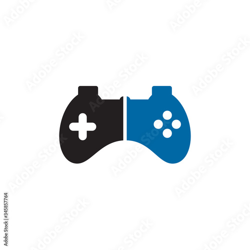 joystick gamer logo design template