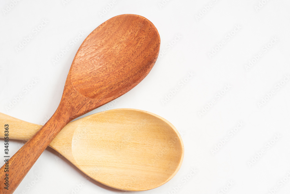 Spoon wood on white background. Spoon wood on white background.
