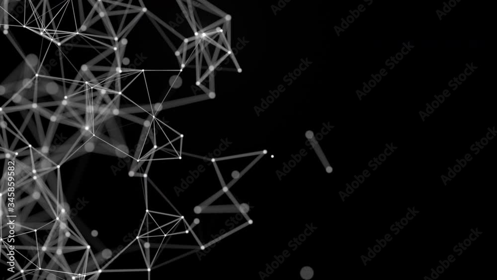 Abstract connected dots and lines on black background. Technology connection network and big data concept . Abstract connected dots and lines on black background. Technology connection network and big data concept .