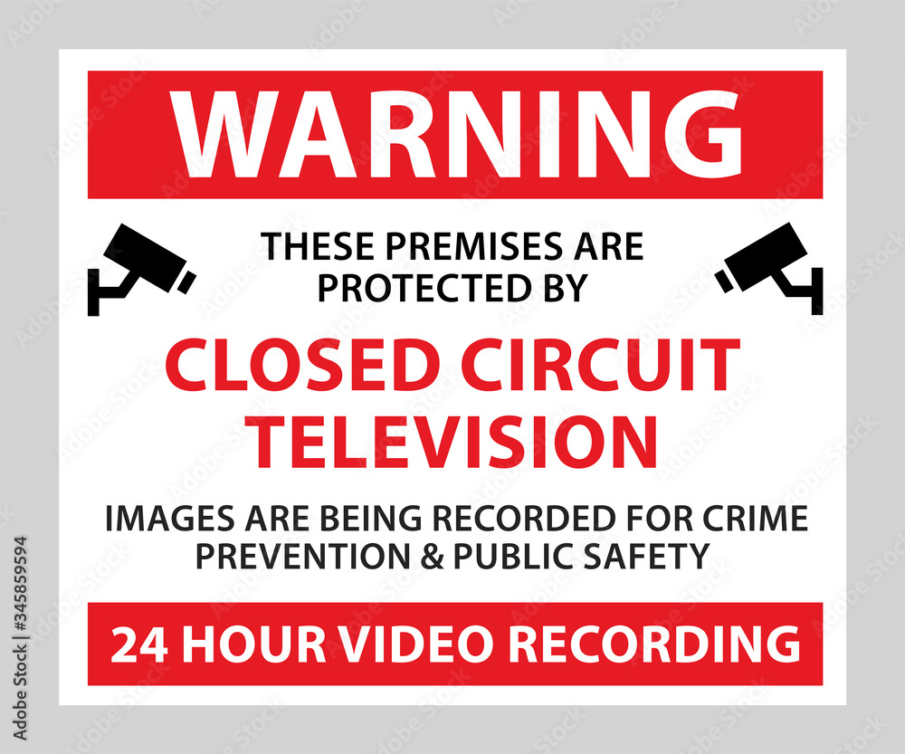 - CCTV Sticker 150mm x 200mm A5 S11 Premises are Alarmed Sign Camera 