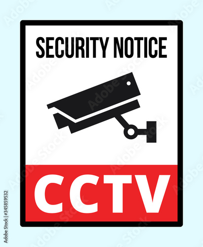Security notice of CCTV in operation