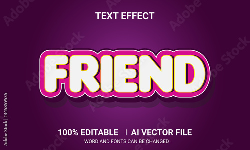 Editable text effects-Friend text effects