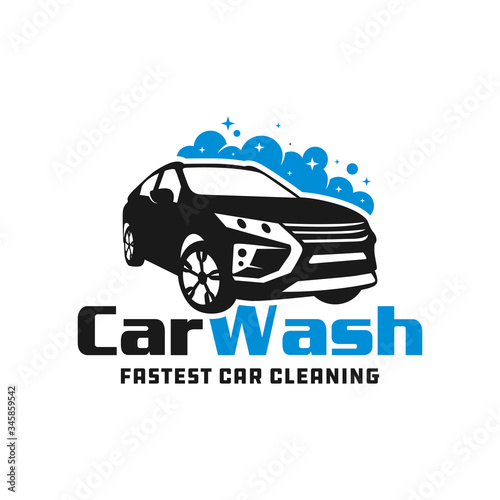 modern car wash logo