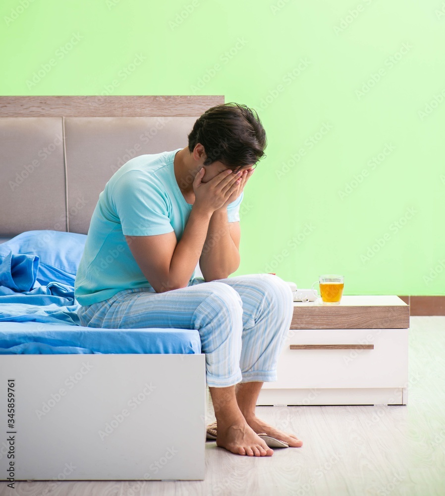 Man suffering from sleeping disorder and insomnia Man suffering from sleeping disorder and insomnia