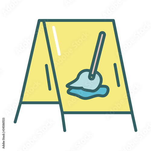 floor caution signal fill style icon
