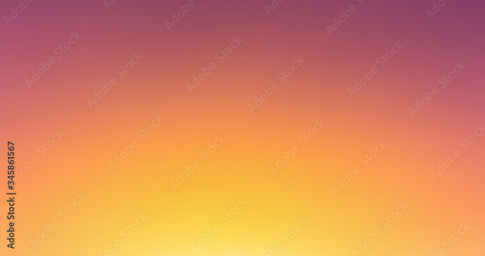 Yellow and orange light in red purple blank sky,abstract background
