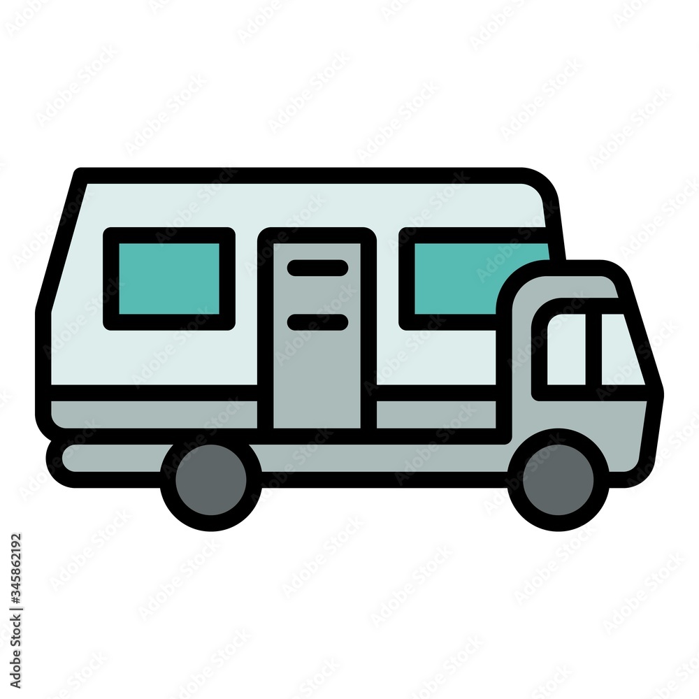 Motorhome bus icon. Outline motorhome bus vector icon for web design isolated on white background Motorhome bus icon. Outline motorhome bus vector icon for web design isolated on white background