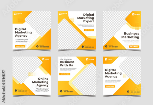 Digital marketing agency banner for social media post template