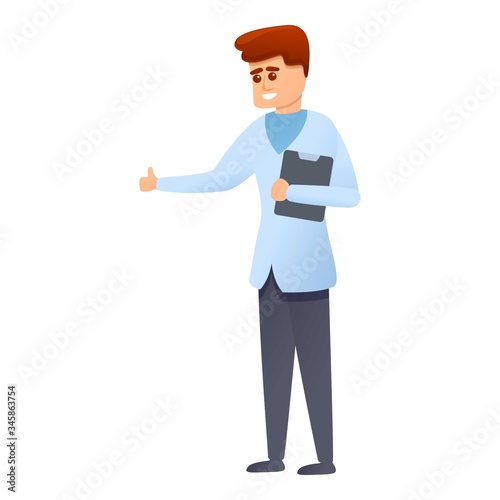 Welcome doctor chiropractor icon. Cartoon of welcome doctor chiropractor vector icon for web design isolated on white background