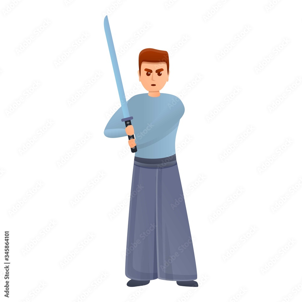Samurai icon. Cartoon of samurai vector icon for web design isolated on white background Samurai icon. Cartoon of samurai vector icon for web design isolated on white background