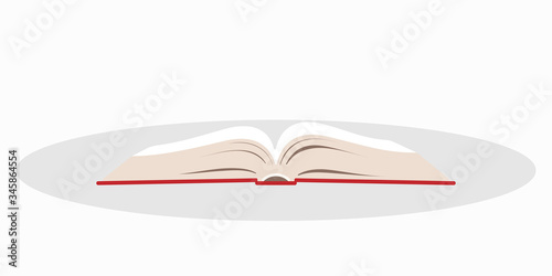 Covered opened book isolated. Vector illustration