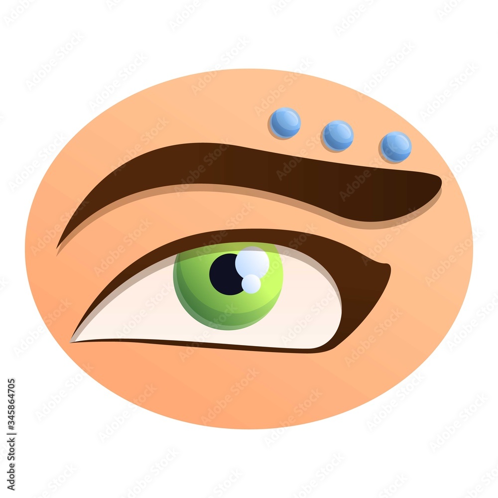 Eyebrow piercing icon. Cartoon of eyebrow piercing vector icon for web design isolated on white background Eyebrow piercing icon. Cartoon of eyebrow piercing vector icon for web design isolated on white background