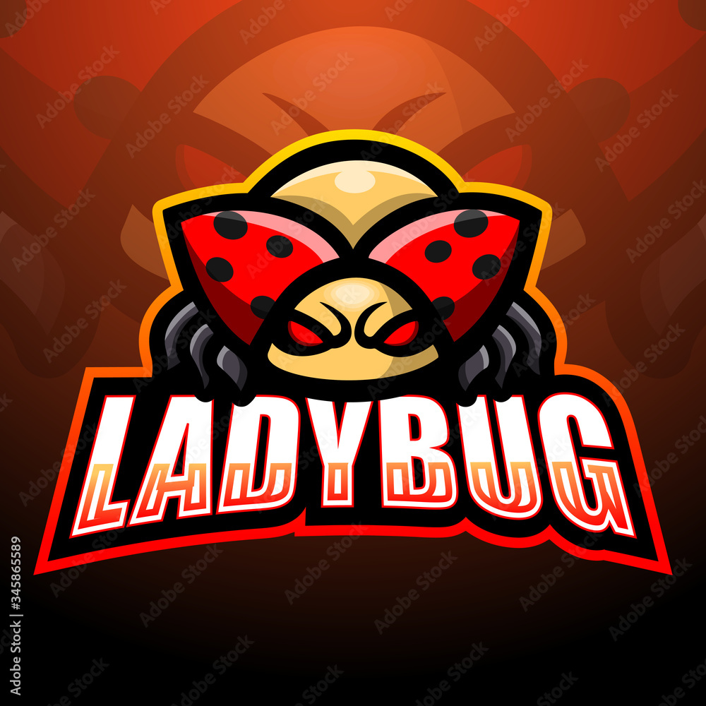 Ladybug mascot esport logo design