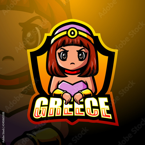 Greece mascot esport logo design