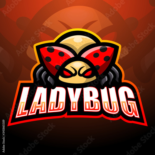 Ladybug mascot esport logo design