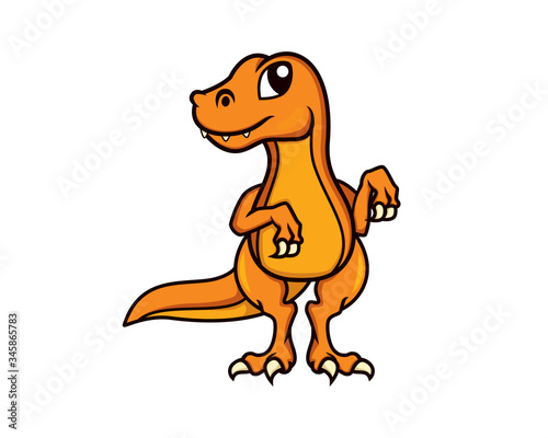Cute and Sweet T-rex Mascot Illustration