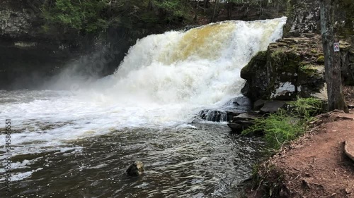 Wadsworth Falls in Rockfall, Connecticut, in springtime.
