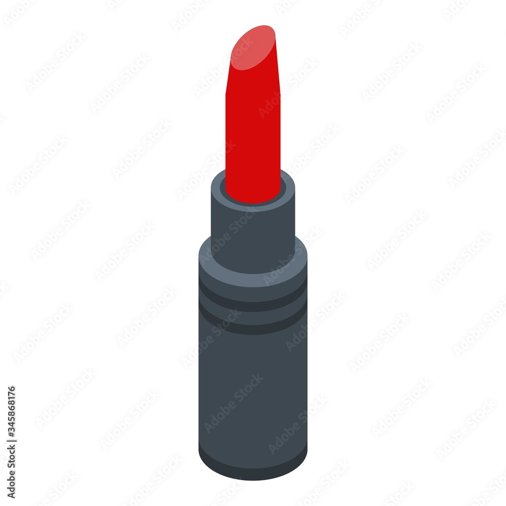 Lipstick icon. Isometric of lipstick vector icon for web design isolated on white background Lipstick icon. Isometric of lipstick vector icon for web design isolated on white background