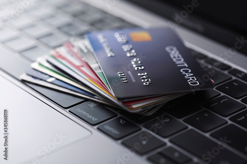 Online credit card payment for purchases from online stores and online shopping.
