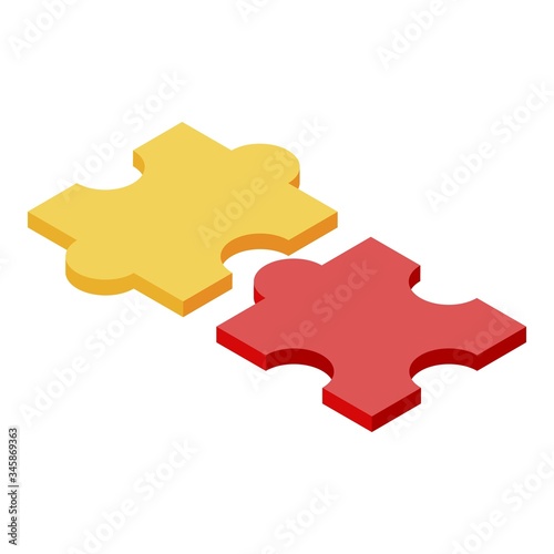 Alzheimers disease puzzles icon. Isometric of Alzheimers disease puzzles vector icon for web design isolated on white background
