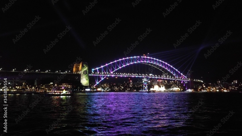 Sydney Harbour Bridge Night View