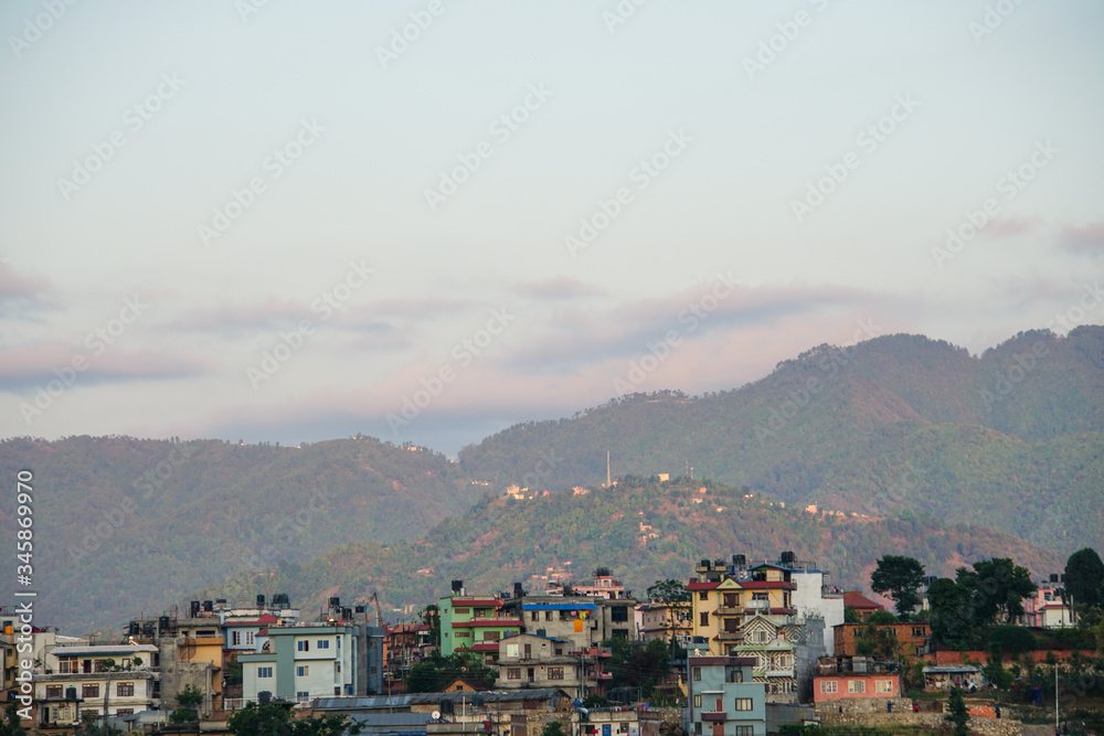 panoramic view of house on a hillside in Nepal