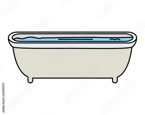 bathtub bathroom element isolated icon vector illustration design