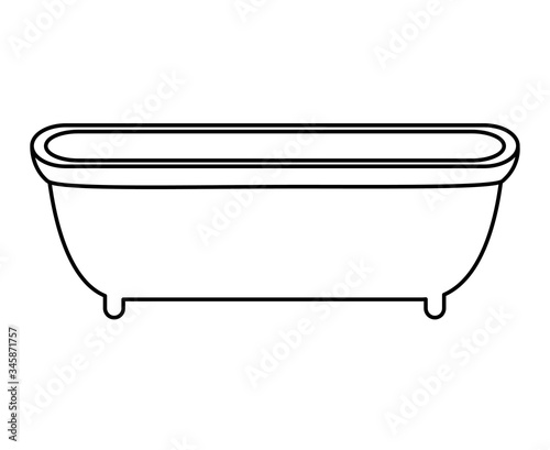 bathtub bathroom element isolated icon vector illustration design