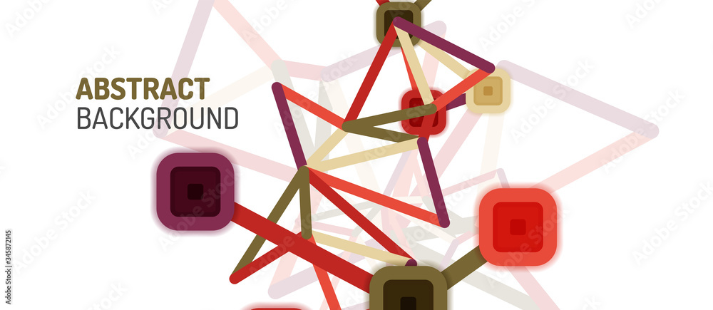 Abstract square dot connections, flat style multicolored geometric background for Wallpaper, Banner, Background, Card, Book Illustration, landing page or poster design Abstract square dot connections, flat style multicolored geometric background for Wallpaper, Banner, Background, Card, Book Illustration, landing page or poster design