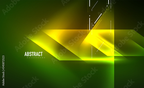 Dynamic neon shiny abstract background. Trendy abstract layout template for business or technology presentation, internet poster or web brochure cover, wallpaper