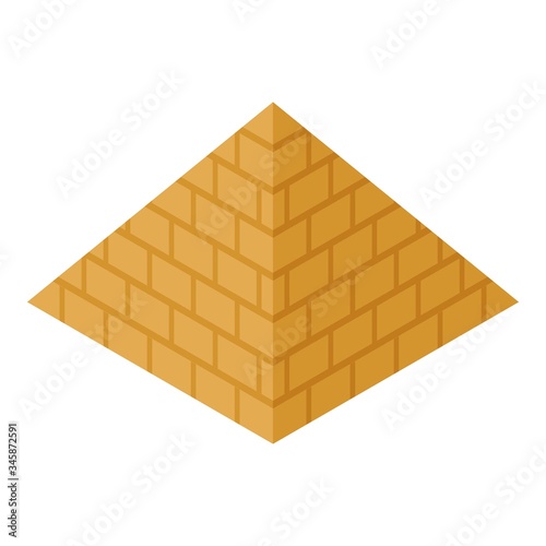 Mummy pyramid icon. Isometric of mummy pyramid vector icon for web design isolated on white background