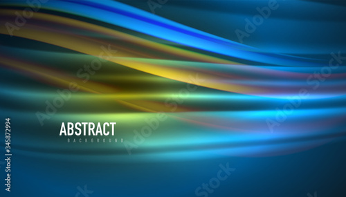 Fluid wave lines background. Trendy abstract layout template for business or technology presentation, internet poster or web brochure cover, wallpaper