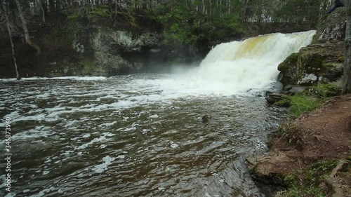 Wadsworth Falls in Rockfall, Connecticut, in springtime.