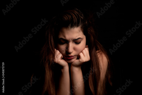 depressed girl experiencing mental breakdown