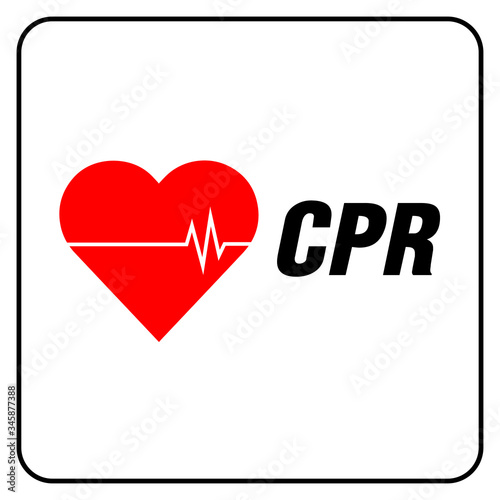 heart cpr medical icon vector design	