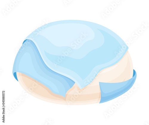 Dough Rested Under Overlay for Bread Cooking Vector Illustration