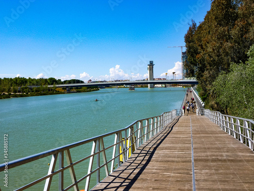 Guadalquivir´s river walkway at Seville