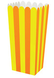 Striped popcorn bag. vector illustration