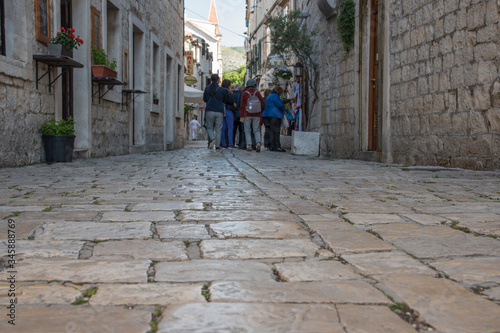 Streets in Trogir  port and historical city on the Adriatic sea coast in the Split-Dalmatia region  Croatia  Europe.