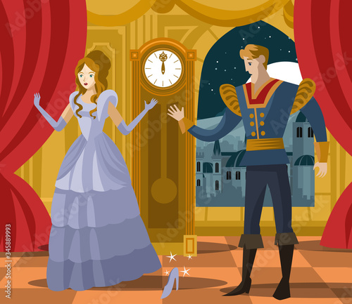 cinderella loosing a shoe and prince