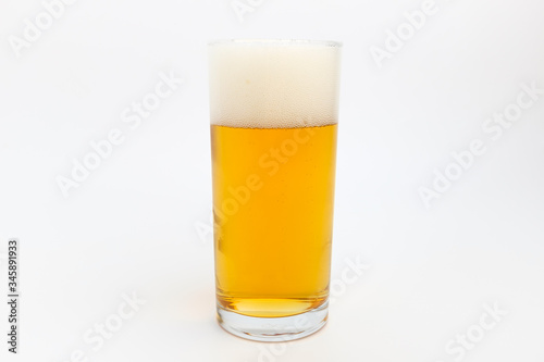 Beer in glass with background