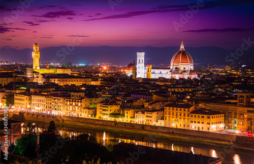 Firenze al tramonto dal Piazzale Michelangelo