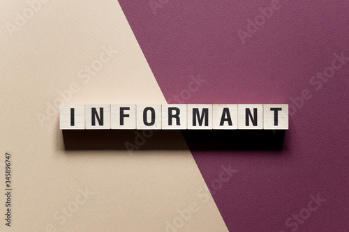 Informant word concept on cubes